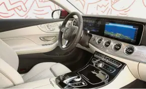  ??  ?? The E-Class Coupe has a cosy and luxurious interior that complement­s its sleek and sporty profile.