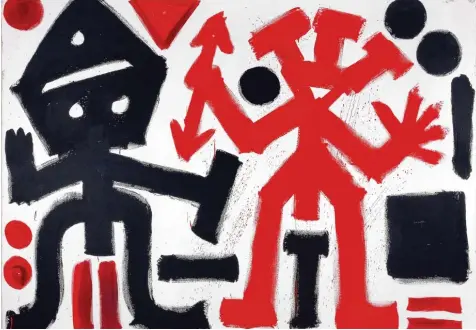  ?? Foto: dpa ?? A. R. Penck: „Gleichgült­igkeit 1“von 1983, Acryl auf Leinwand