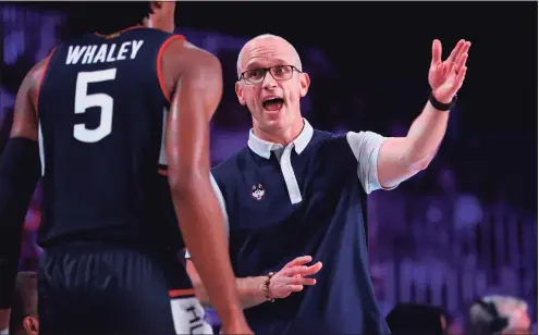  ?? Battle 4 Atlantis ?? UConn coach Dan Hurley wants to see the Huskies do a better job passing out the low post against double teams.