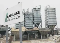  ??  ?? 0 Lafarge facec charges over its alleged actions in Syria