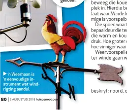  ??  ?? ’n Weerhaan is ’n eenvoudige instrument wat windrigtin­g aandui.