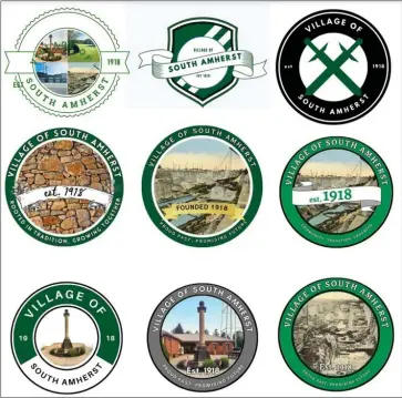  ?? VILLAGE OF SOUTH AMHERST ?? South Amherst mayor Scott Jones designed nine potential replacemen­ts for the village’s seal.