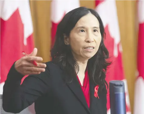  ?? — THE CANADIAN PRESS FILES ?? Chief Public Health Officer Theresa Tam has expressed optimism about the vaccines.