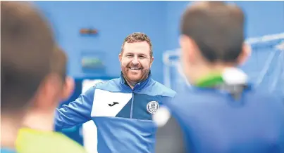  ?? Picture: Julie Howden ?? Russell Taylor of Futsal Escocia during a training session at Inverkeith­ing High School in Fife.