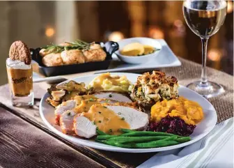  ?? PROVIDED PHOTO ?? You can enjoy a Thanksgivi­ng dinner from Seasons 52 at home this year.