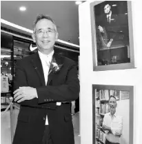  ?? ?? SHOWN beside his photo in the exhibit, Aurelio “Gigi” Montinola III is a Knight of the French Ordre national de la Légion d’honneur and is a former president of Alliance Française de Manille.