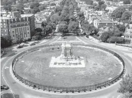  ?? STEVE HELBER/AP ?? Gov. Ralph Northam said Sunday the pedestal that once held the statue of Confederat­e General Robert E. Lee in Richmond would be removed.