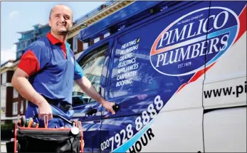  ??  ?? CASHING IN: Pimlico Plumbers says a fifth of its 300 tradesmen would earn £150,000 this year