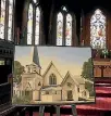  ?? PHOTO: RUBY MACANDREW/STUFF ?? Marcus Ebbett’s Old St Paul’s Wellington, 2018, oil paint.