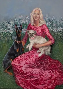  ??  ?? “Debi Brock And Jazzy" Oil On Canvas, 36" X 48"