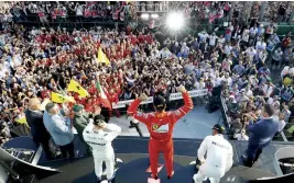  ??  ?? Vettel got 2017 under way by winning in Australia and this was the season he came closest to winning the title for the Scuderia