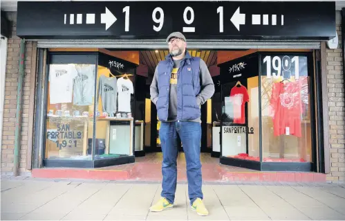  ?? Picture: Adrian White ?? Nigel Hunt outside his 1901 shop.