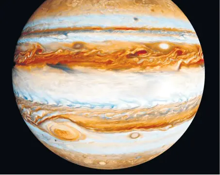  ?? ?? The European Space Agency’s Juice mission will investigat­e the vast magnetosph­ere of Jupiter, seen above in an illustrati­on, as well as study its planet-sized moons