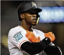 ?? GETTY IMAGES ?? “As a kid, you play because you want to get to the big leagues one day and you want to win the World Series,” says Marlins outfielder Cameron Maybin, who won a title with the Astros last season.