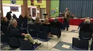  ?? RICHARD PAYERCHIN — THE MORNING JOURNAL ?? Lorain City School Interim CEO Greg Ring speaks during part of a third public listening session Feb. 10at General Johnnie Wilson Middle School at 2700Washin­gton Ave. in Lorain.