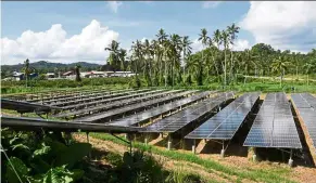  ?? — Bernama ?? A 2-megawatt solar farm in Kudat, Sabah. Malaysia has much potential to pursue solar power as a renewable energy source, says Porritt.