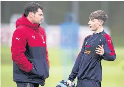  ??  ?? CLASSY KID Graeme Murty at training with 15-year-old Billy