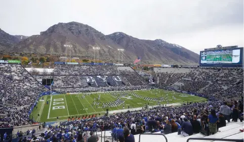  ?? Rick Bowmer/AP ?? LaVell Edwards Stadium is located at 4,649 feet above sea level.