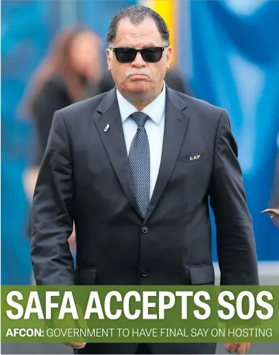  ?? Picture: Backpagepi­x ?? ‘WE’RE READY’. Safa president Danny Jordaan decided yesterday that South Africa will try and host the Africa Cup of Nations next year.