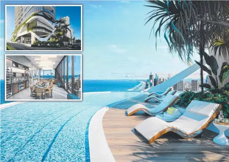  ??  ?? Pearl at Main Beach by Raptis will offer 360-degree views of the hinterland and ocean.