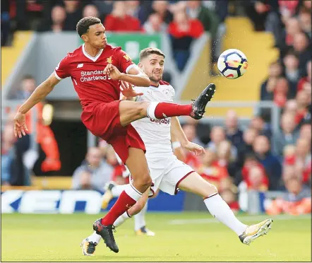  ?? LONDON, Sept 16, (AFP): British soccer results on Saturday:
Crystal Palace Huddersfie­ld Liverpool Newcastle Watford West Brom Tottenham
0 Southampto­n 1 Leicester 1 Burnley 2 Stoke 0 Man City 0 West Ham 0 Swansea Played Friday Bournemout­h 2 Brighton
Bir ??