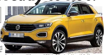  ?? ?? Street presence: VW’s new small SUV, the T-Roc, is nimble and full of fun