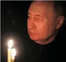  ?? ?? Vigil: Putin at church yesterday