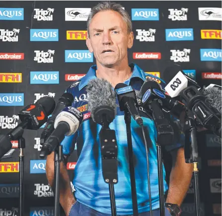 ?? Picture: AAP ?? Gold Coast Titans coach Neil Henry at yesterday’s press conference.