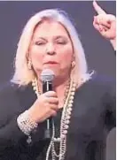  ??  ?? Verborrági­ca. Elisa Carrió.