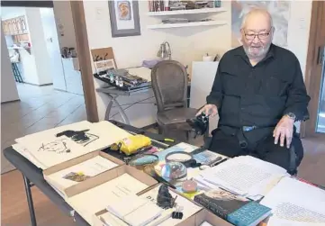  ?? RUSSELL CONTRERAS/AP 2019 ?? Kiowa writer N. Scott Momaday, who won a Pulitzer Prize in 1969 for his groundbrea­king novel “House Made of Dawn,” in his Santa Fe, New Mexico, home between writing sessions.