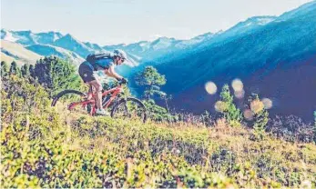  ?? FOTO: MESSE FRIEDRICHS­HAFEN ?? Mit dem Fahrrad über die Alpen: Dank E-Technik wird das einfacher.