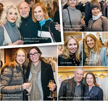  ?? ?? Amy Rutkowski and Summer Trembley Barbara and Bruce Berger with Karen Lord Anneka Scholten and Olga Kharkhal
Carrie Wells Michele Cardamone
Michael Tullio and Sue Hopkins