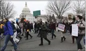  ?? SUSAN WALSH — THE ASSOCIATED PRESS ?? On Jan. 24, 2020, anti-abortion activists participat­e in the “March for Life” rally near Capitol Hill in Washington.