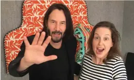  ?? ?? ‘I was overcome by his handsomene­ss’ … Hadley Freeman with Keanu Reeves in 2019.