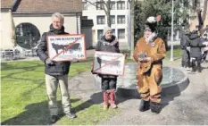  ?? MIS ?? Protest der Gruppe «Für eine Fasnacht ohne Tierleid».