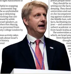  ??  ?? Jo Johnson speaks at Limmud