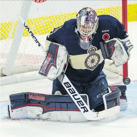  ?? BRANDON HARDER ?? Regina Pats goaltender Max Paddock has had one great start and one poor start so far at the Memorial Cup.