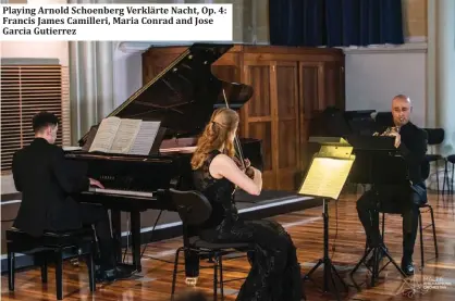  ?? ?? Playing Arnold Schoenberg Verklärte Nacht, Op. 4: Francis James Camilleri, Maria Conrad and Jose Garcia Gutierrez