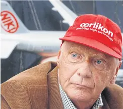  ?? REUTERS ?? This file photo shows former Formula One racing champion Niki Lauda addressing the media during a news conference for his airline Niki in Vienna.