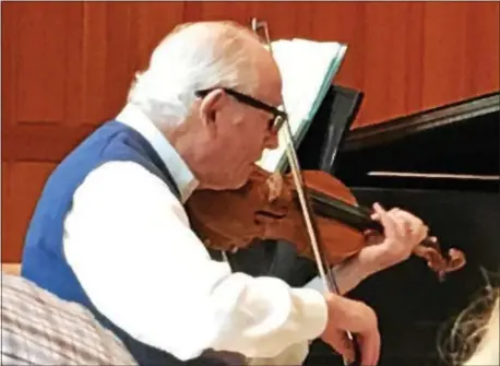  ?? SUBMITTED PHOTO ?? Peter Benoliel enjoys his time playing chamber music.