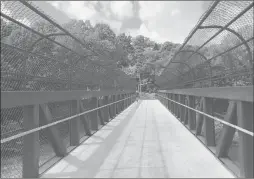  ??  ?? A NEW BRIDGE connects Ansonia’s Riverwalk Park with Pershing Drive and the downtown area, if visitors want to extend their visit.