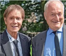  ?? ?? Campaign: Sir Cliff and Paul Gambaccini yesterday