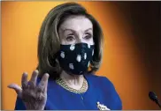  ?? JACQUELYN MARTIN — THE ASSOCIATED PRESS ?? House Speaker Nancy Pelosi of Calif., says “it’s almost sinful” that equal pay for women is not a reality yet in America.