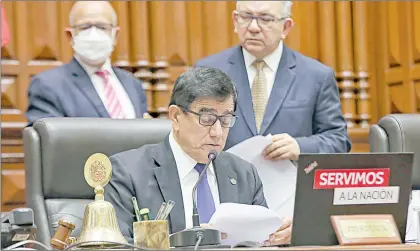  ?? Foto Europa Press ?? ▲ El presidente del Congreso de Perú, José Williams (imagen), está convocado hoy a reunirse con el mandatario ante el Poder Legislativ­o.