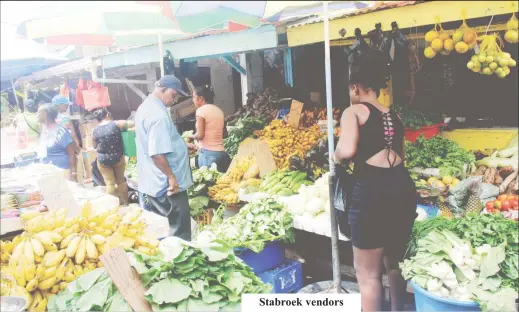  ??  ?? Stabroek vendors