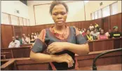  ?? PICTURE: DOCTOR NGCOBO ?? Amahle Bongiwe Maliwa in the dock of the Durban Magistrate’s Court yesterday.
