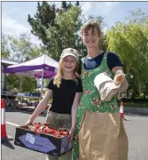  ??  ?? Abby and her Mum Niamh Stepherson from Tralee pictured at the Farmer’s Market at the weekend. Photo by Domnick Walsh