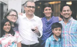  ??  ?? AUTHOR Matthias Mendezona (third from left), with family, Mikele Mendezona, wife Mikey, Amale Mendezona-Jopson, Rafa Jopson and Noy Jopson.