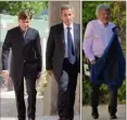  ??  ?? À gauche : le futur époux Olivier Chartier en compagnie de Nicolas Sarkozy. À droite : Jean-Louis Borloo.