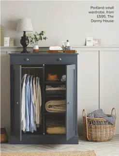  ??  ?? Portland small wardrobe, from £595, The Dormy House